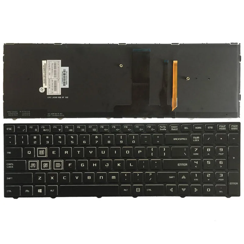 Клавиатура для ноутбука Clevo P670HS-G P671HS-G английская клавиатура с подсветкой |