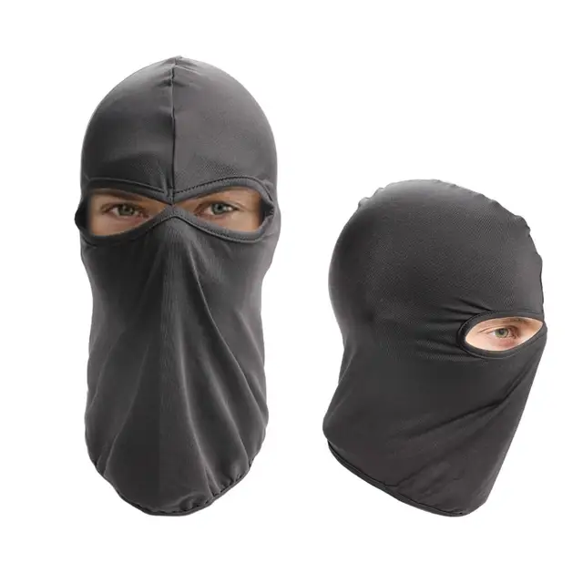 1 Piece New Winter Wind Mask 2 Hole Black Balaclava Mask Neck Warmer ...