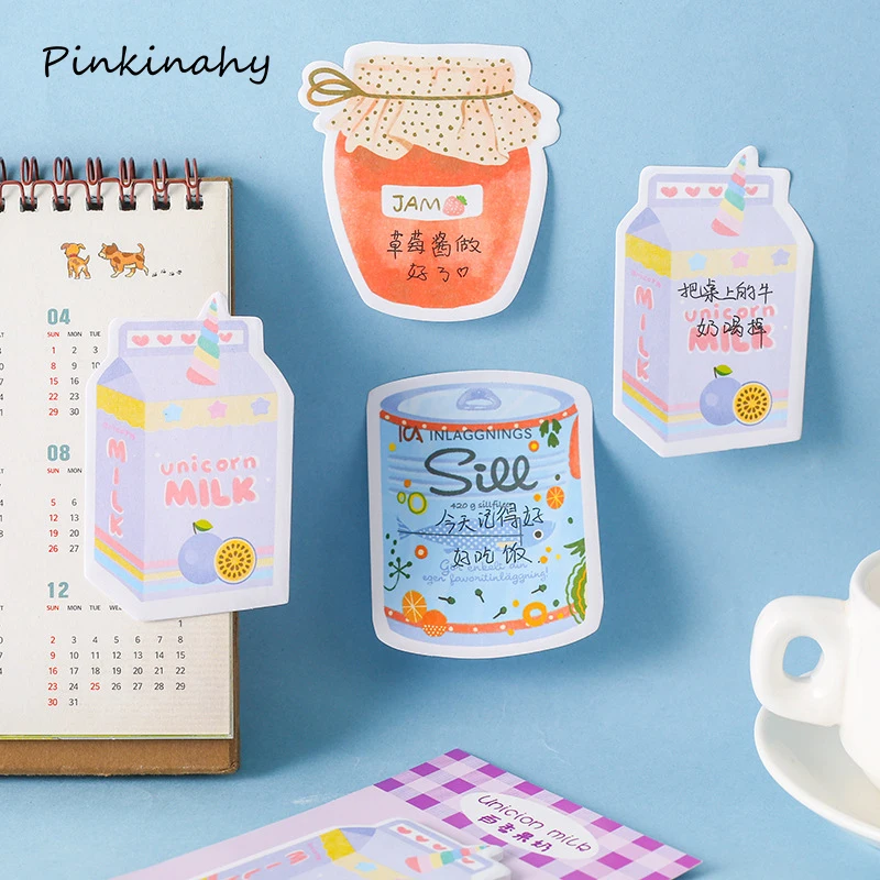 Kawaii Японская еда, молоко стикер для заметок Pad Note планировщик стикер бумага корейский Канцтовары Школьные принадлежности