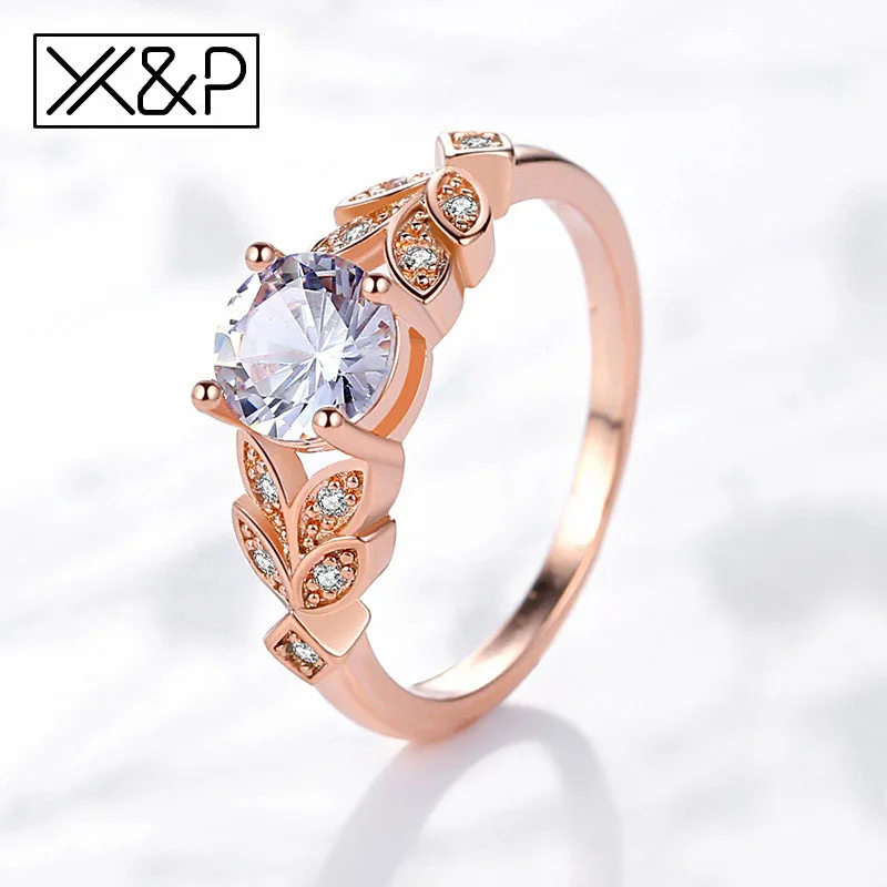 Модные Роскошные брендовые свадебные кольца X & P серебряного цвета с кристаллами
