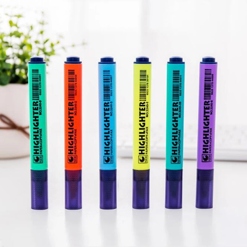 

Color Triangle Rod Solid Highlighter Student Office Key Mark Line Marker Pen Touchnew School Stationery Fluorescent Marker Pen