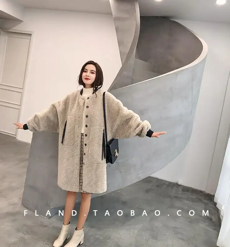 Пальто из натурального меха, шерстяная куртка, осенне-зимнее пальто, женская одежда, Корейская винтажная уличная одежда, женские топы Abrigo Mujer 81815 ZT3142