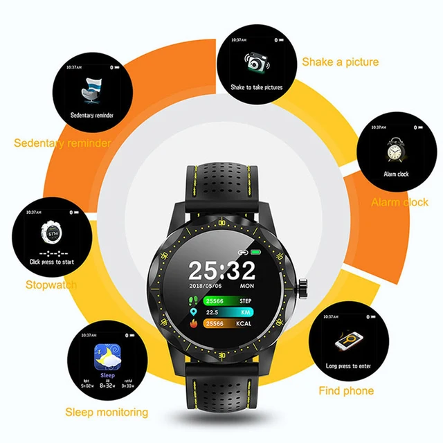 SKY1 Smart Watch Fitness Tracke Band IP68 Waterproof New Smartwatch Men Women Clock Smart Bracelet for IOS Android Phone 4