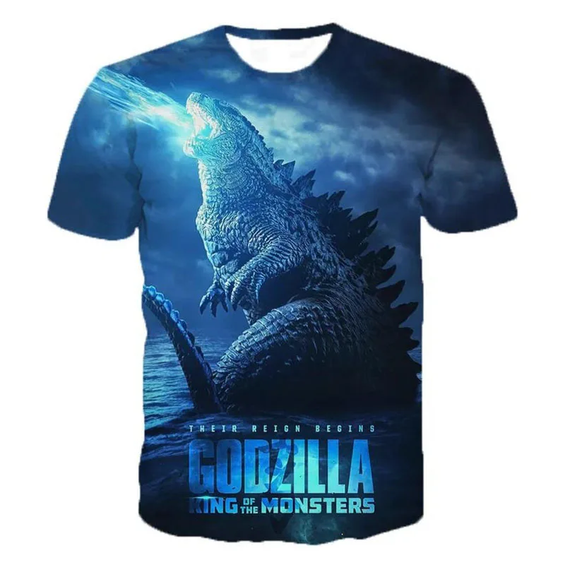 

Movie Godzilla: King of the Monsters 3D Pattern Printed T-shirts Newest Men Women Short Sleeve T Shirt Harajuku Style T-shirt
