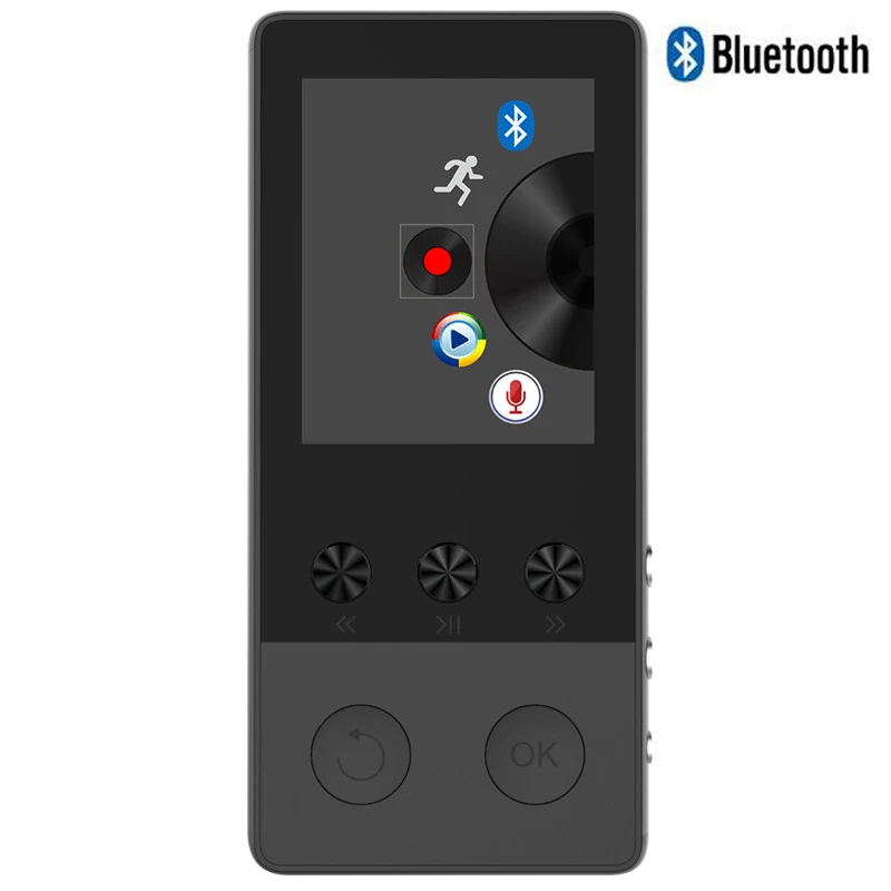 MP3 плеер с поддержкой Bluetooth Hi Fi 1 8 дюйма TFT экран ГБ диктофоном шагомером видео FM