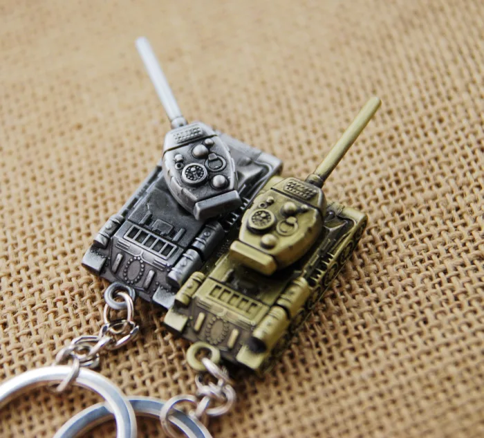 

Metal Game Tank World Keychain Pendant Keyring Car Creative Key Chain Ring Fob Promotion Gift CNYOWO