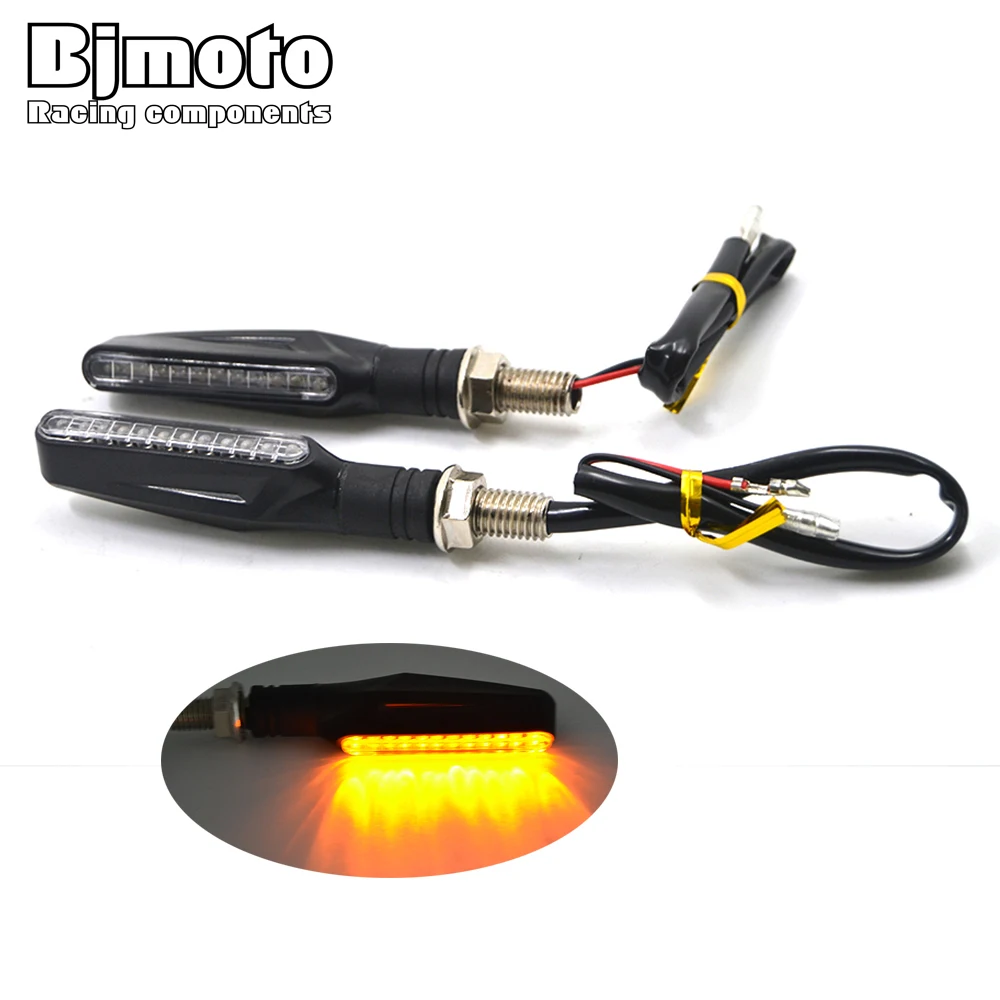 BjmotoPair мотоциклетный светильник с поворотным сигналом гибкие 12 светодиодных