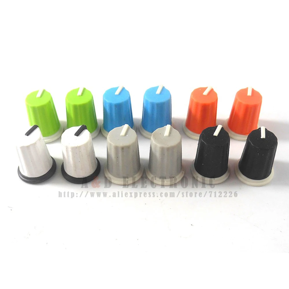 

12pcs for Pioneer DJ MIXER DJM Mixer Mixing station knob cap / DIY color rubber potentiometer knob Audio volume adjustment switc