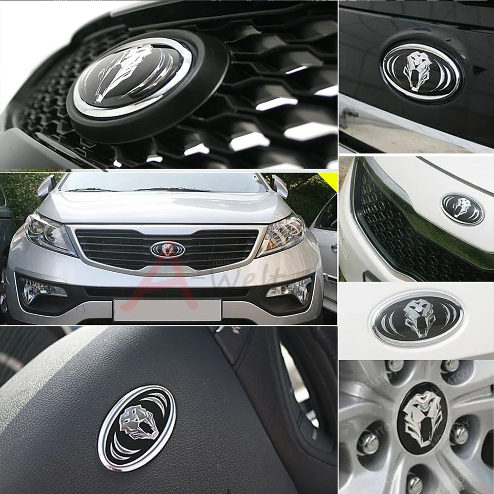 7 шт. набор хромированных 3d наклеек на руль автомобиля Kia Optima K5 2011 2014|emblem badge|for kiachrome