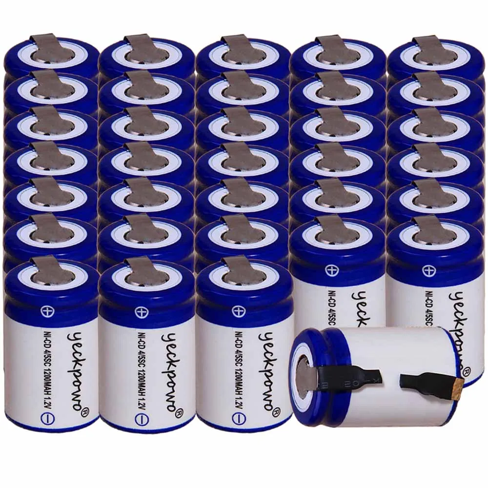 

Lowest price 34 piece 4/5SC battery 1.2v batteries rechargeable 1200mAh nicd battery for power tools akkumulator