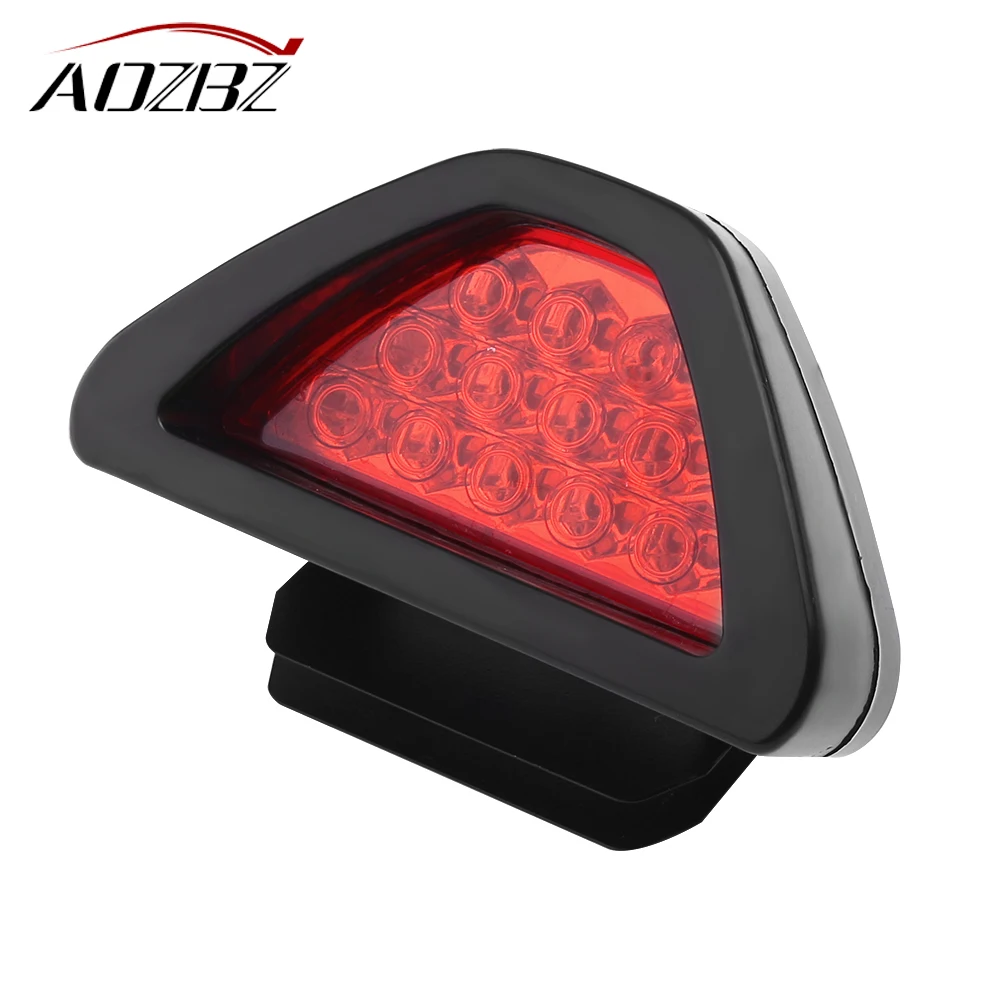 AOZBZ Car LED Brake Light Triangle Rear Tail Light Vehicle Reverse Lamp