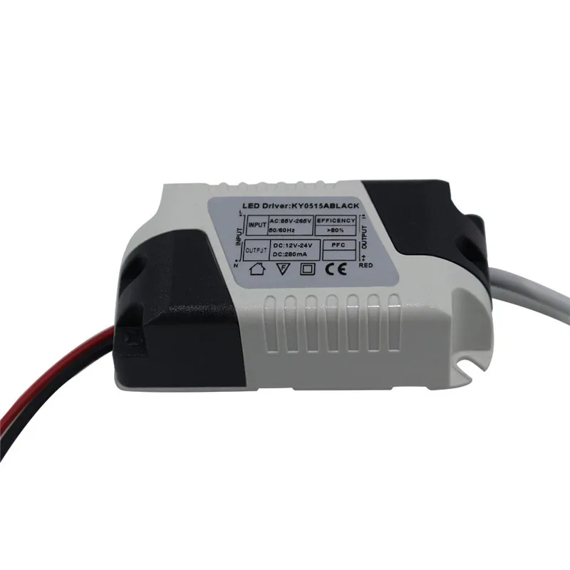 

LED Constant Current Driver 6W 280mA Power Supply Output DC 12-24V External Isolation Lamp Lighting Transformer