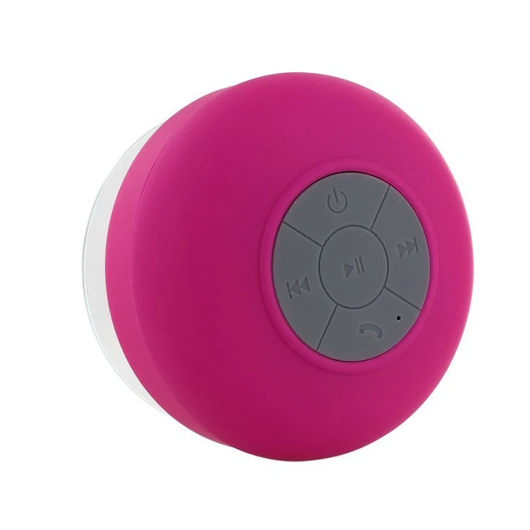 

CES-Wireless Hand-free Bluetooth Waterproof Shower Speaker/Microphone Hot Pink