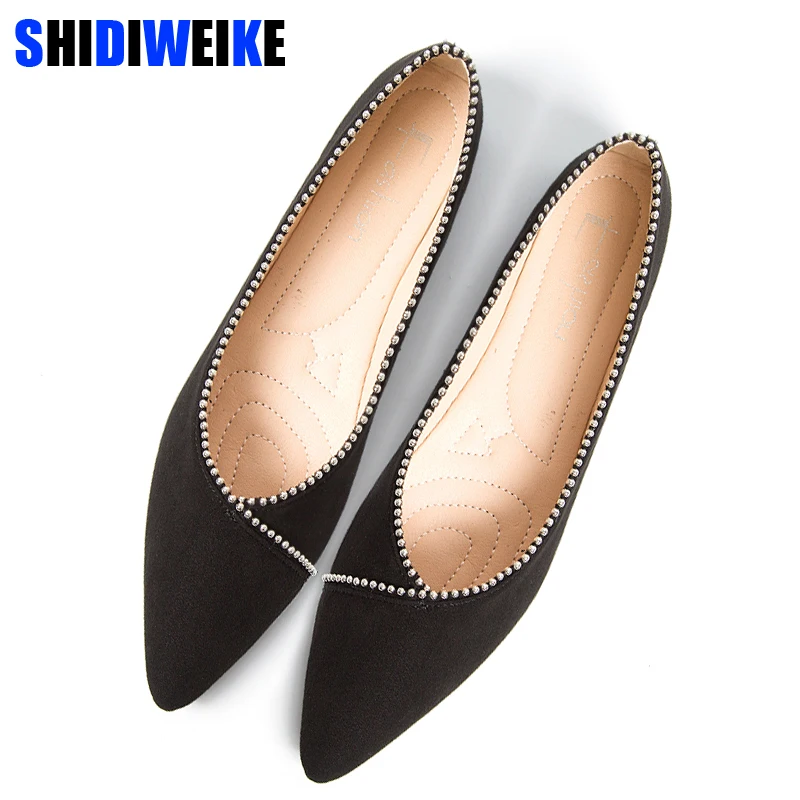 

2019 New Fashion Woman Flats Shoes Female Ballet Shoes Slip On Loafers Pointed Toe Casual shoes