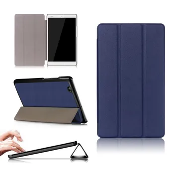 

Tri-Folding Stand PU Leather Case for Huawei Mediapad M3 8.4 inch BTV-W09 BTV-DL09 Smart Cover Auto Wake-Sleeping