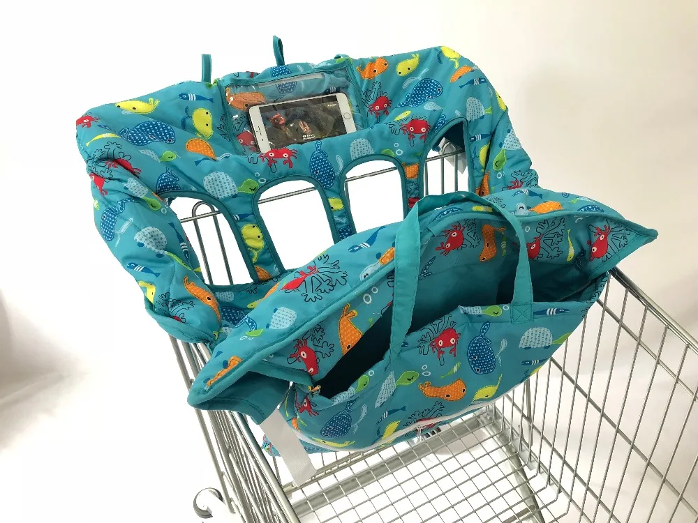 Double Shopping Cart Cover for Twin or Baby Siblings. Guaranteed to Fit