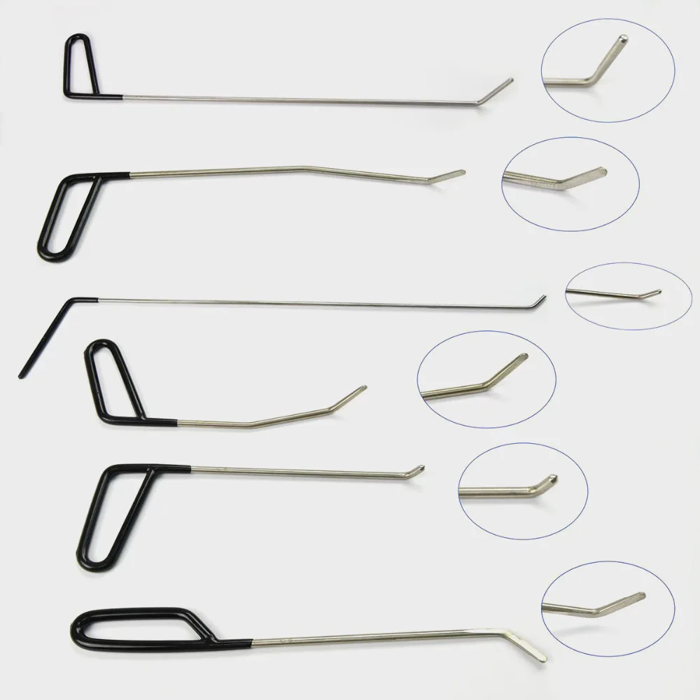 Goedkoop WHDZ 6 PCS PDR Tool Kit Perfect voor Deur Deuken Hagel Reparatie en Uitdeuken POD Haak Dent reparatie Tool Set (C)