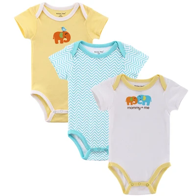 3pcs/lot Baby Rompers Новорожденные Rompers с коротким рукавом Хлопок Baby Boy Девушка Rompers Одежда для новорожденных - Цвет: 3075124