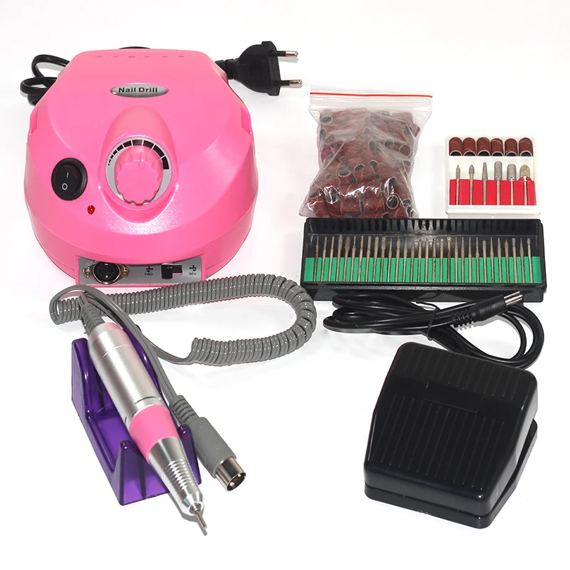 Nail Drill Electric Manicure Gel Cuticle Remover Milling Drill Bits Set 30000RPM Pedicure Polish