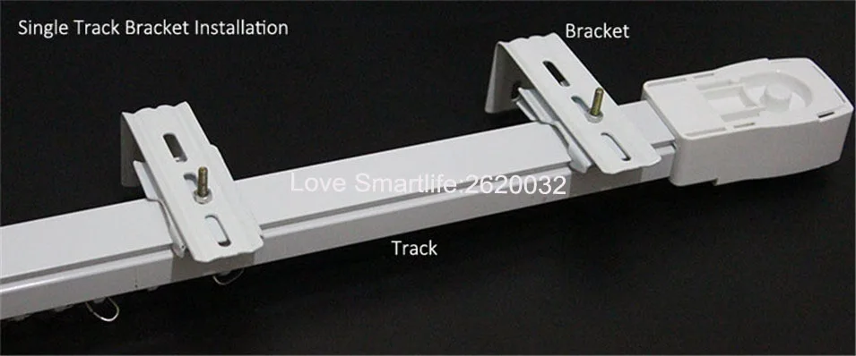 Dooya Side Mounting Bracket for Electronic Automatic Curatin Track Pole, Single Track Bracket for Dooya Curtain Rail Curatin Rod Double Track Layer Window-1
