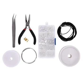 

Jewelry Beading Making & Repair Tools Kit Jewelry Findings Set Jewelry Making Kit Starter Kit Pliers Silver Beads Wire