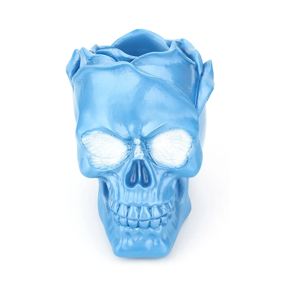 3D череп голова Роза дизайн контейнер для хранения косметики канцелярские пенал цветочный горшок макияж кисти для хранения трубки украшение домашнего стола