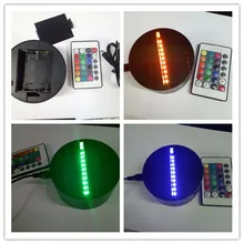 7 цветов светодиодный 3D Цоколь для 3D Иллюзия ночник USB 5 В пульт и сенсорный выключатель с фабрики