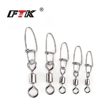 

FTK 10PCS/Lot 1/0#-4# Fishing Tools Hyper Strong Rolling Swivel Fish Hook Lure Connector Terminal Carp Fishing Tackle pesca