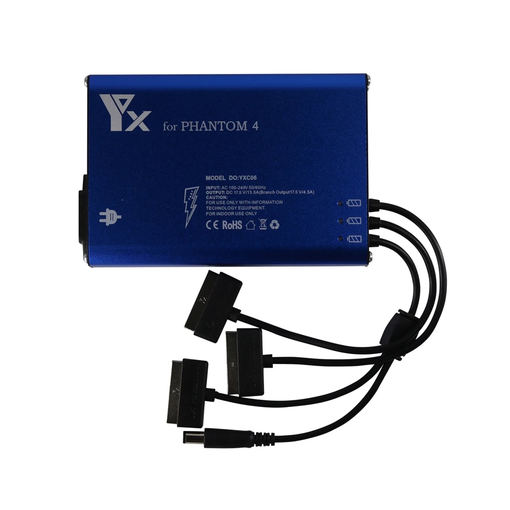 Inteligente para Dji - + - Fantasma 4a Drones Bateria Controle Remoto Carregador Inteligente Carregamento Rápido Mesmo Tempo Hub Peças 4in1 4 - 4pro - Image 4