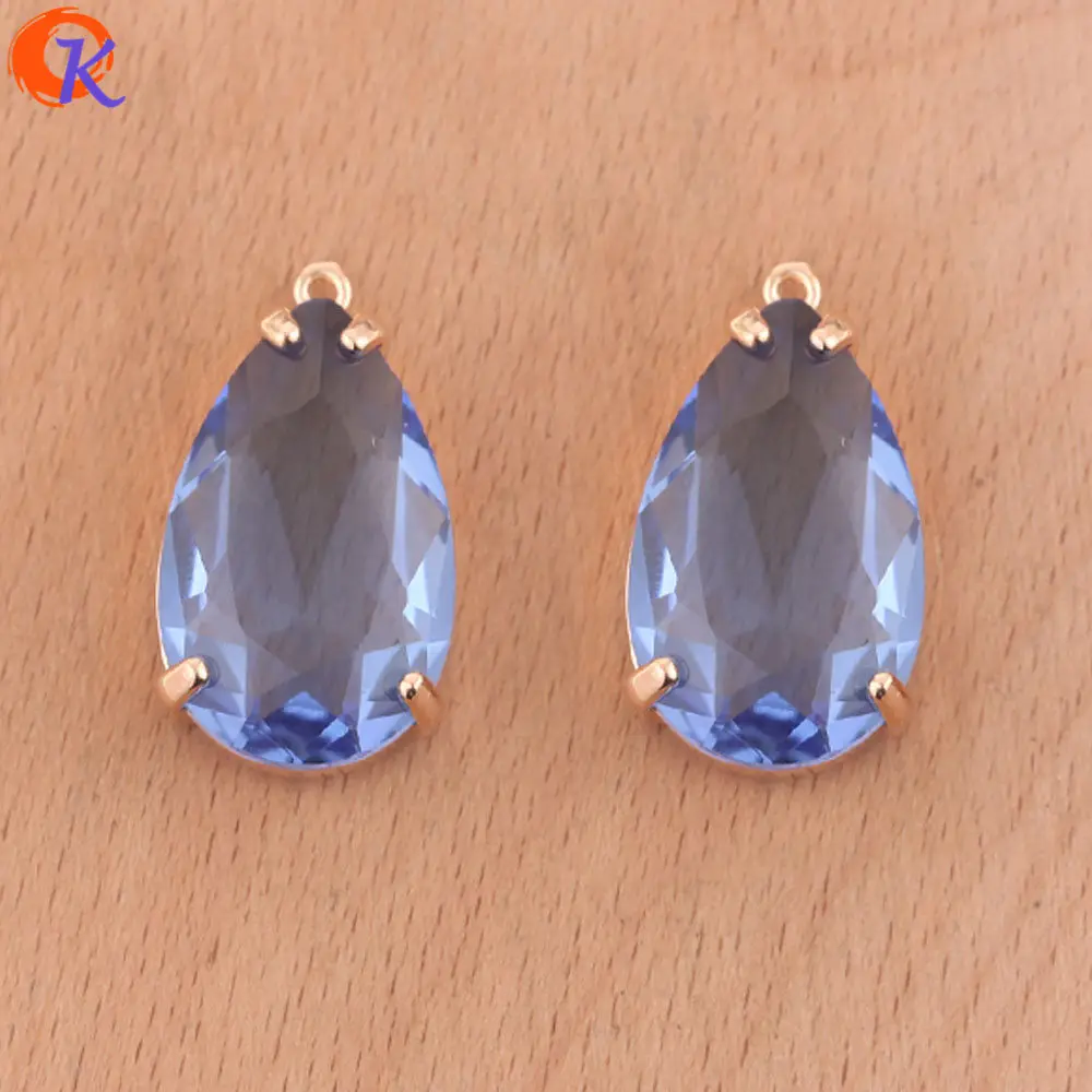 Blue Cordial дизайн 30 шт 16*29 мм Jewelry аксессуары/серьги Разъемы/ручная работа/DIY Создание/кристалл кулон/застежки для сережек - Цвет: Blue
