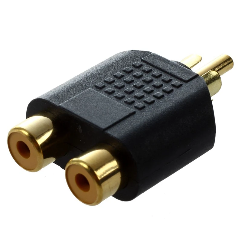 Gold plated splitter RCA plug to 2 x RCA sockets                                                                             #8