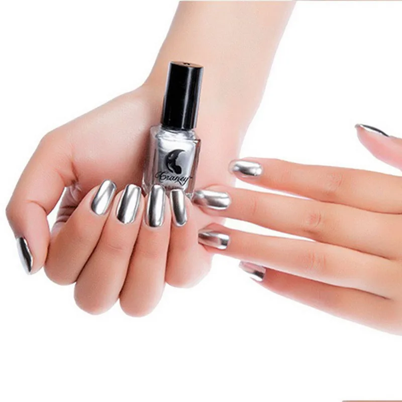 Самый популярный зеркальный эффект лак для ногтей металлический лак серебряный лак для ногтей Металл с эффектом зеркала золотой лак для ногтей основа для ногтей