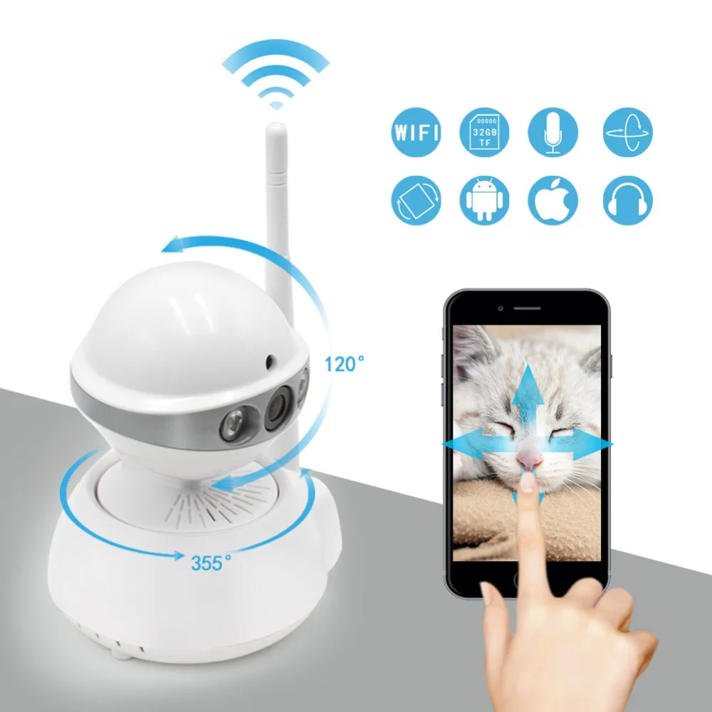 imágenes para Cámara IP WIFI 720 P HD Onvif Seguridad Para El Hogar Red Wifi Bebé cámara CCTV IR Cut Cámara de Visión Nocturna IP Inalámbrico de Dos Vías Audio imágenes para Cámara IP WIFI 720 P HD Onvif Seguridad Para El Hogar Red Wifi Bebé cámara CCTV IR Cut Cámara de Visión Nocturna IP Inalámbrico de Dos Vías Audio