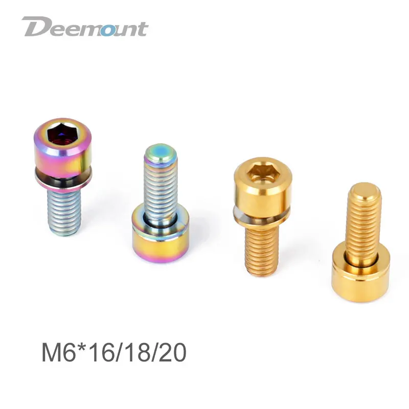 Deemount 4 шт. M6 * 16/18/20 Вт/шайба из титанового сплава велосипедный дисковый тормозной