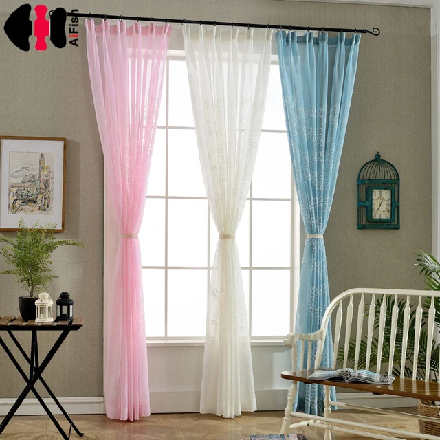 Blanc Rideau tissu Imprimé Chambre Décor Rose Rideaux Lin Tulle ... Blanc Rideau tissu Imprimé Chambre Décor Rose Rideaux Lin Tulle ...