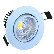 Cob светодиодный светильник с регулируемой яркостью, 7 Вт, работающий с ШИМ, диммер переменного/постоянного тока, 24 В, алюминиевый белый корпус, светодиодный встраиваемый Точечный светильник с углом 60 градусов