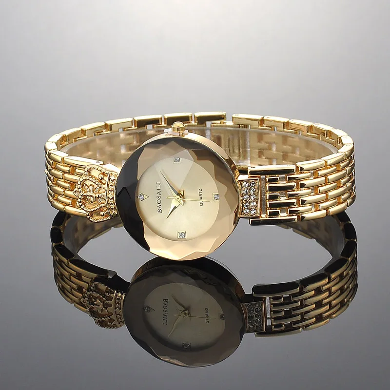 2018 Элитный бренд BAOSAILI для женщин часы нержавеющая сталь часы для женщин дамы Стразы аналоговые кварцевые часы Relogio Feminino
