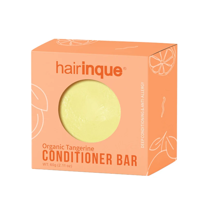 Горячая Hairinque органические волосы Tangerine кондиционер бар ручной работы Витамин С увлажняющий, Питательный кондиционер для волос Мыло Уход