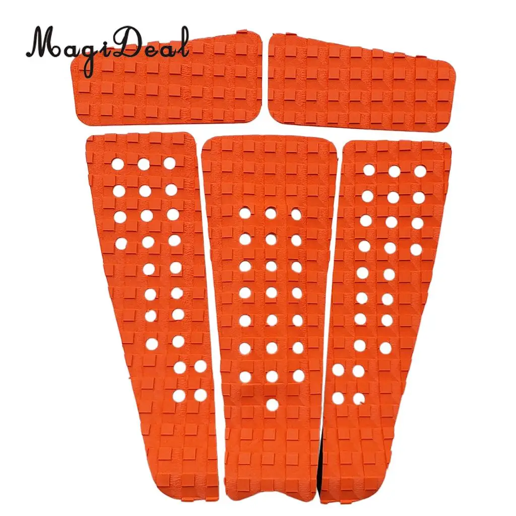 MagiDeal 5Pcs/Set EVA Universal Foot Traction Deck Grip Tail Pad for Surfboard / Skimboard / Kiteboard / Shortboard / Longboard