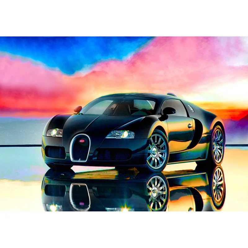 

DIY diamond painting Bugatti car diamond embroidery Dinosaurs Family 5d square mosaic paste pattern