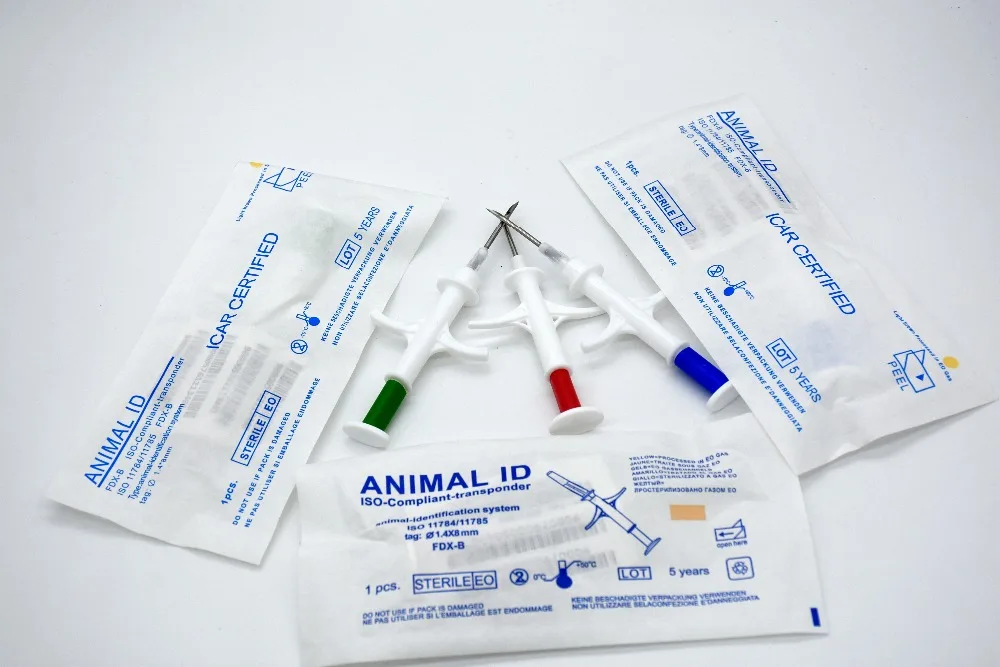 

2.12*12 FDX-B ISO11784/785 RFID 20pcs Id Injector Pet Glass Tag Microchip Syringe for animals Pig Cow Cattle Horse Dog Fish