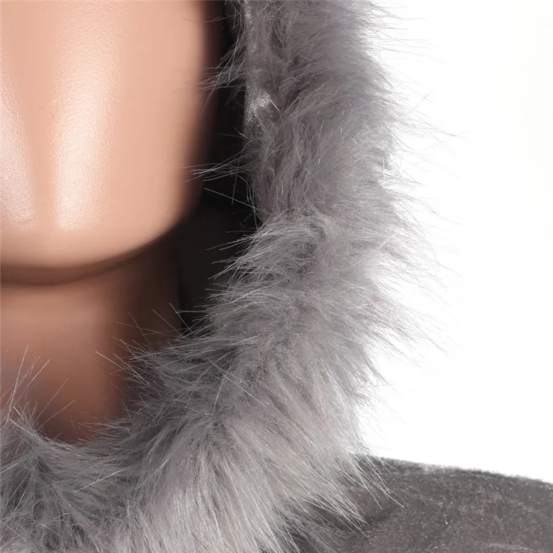 women plush hooded Sequins two piece set-20
