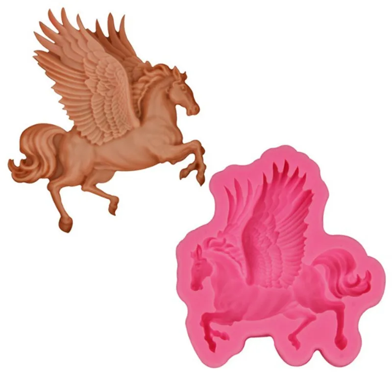 

3D Unicorn Horse Silicone Mold Candy Chocolate Cupcake Jelly Molds DIY Sugarcraft Fondant Birthday Cake Decorating Tools