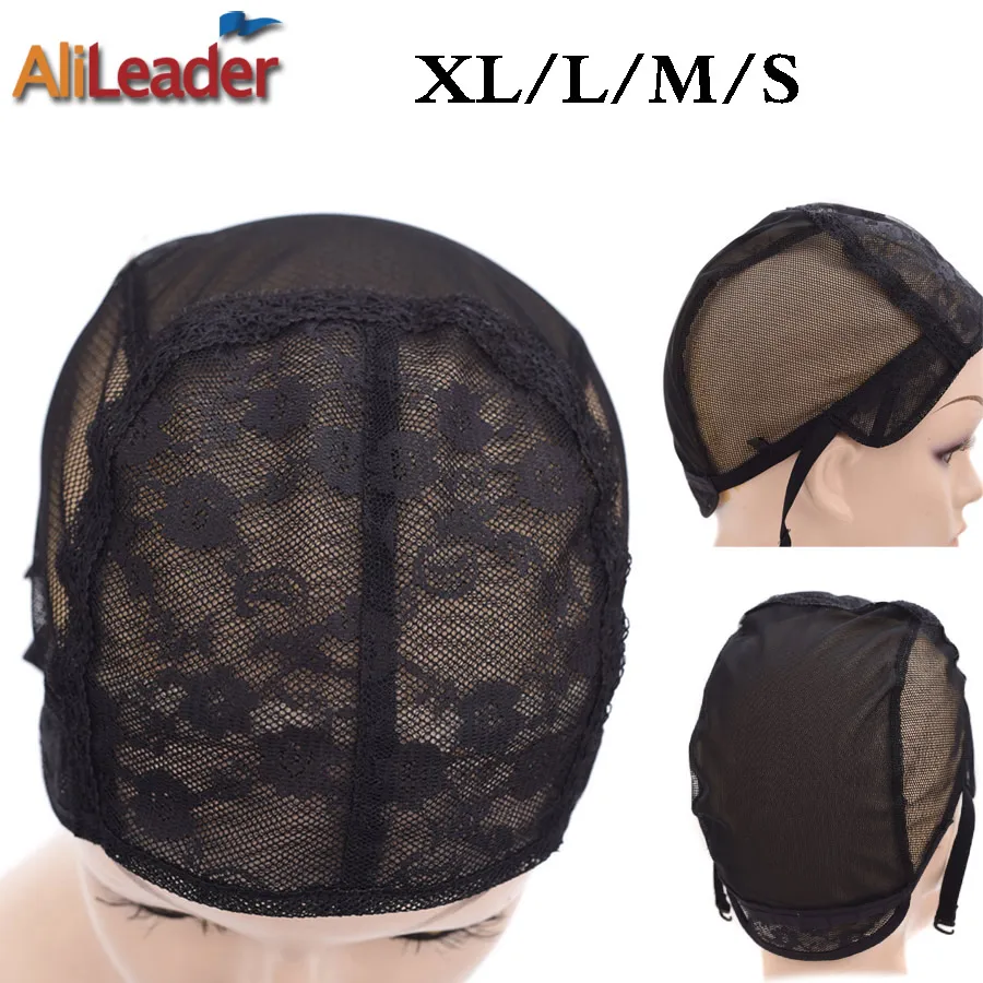 

Hot 5 Pcs/Lot Stretch Mesh Lace Wig Caps For Making Wigs XL/L/M/S Adjustable Wig Caps Hair Nets Filet Pour Fabrication Perruques