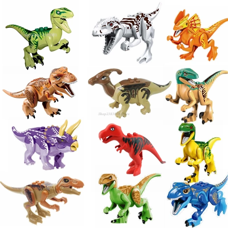 

Legoing Dinosaurs Jurassic World Park Animals Figures Indominus Rex Dinosaur Raptor Building Blocks Gift Diy Toys Legoing Bricks