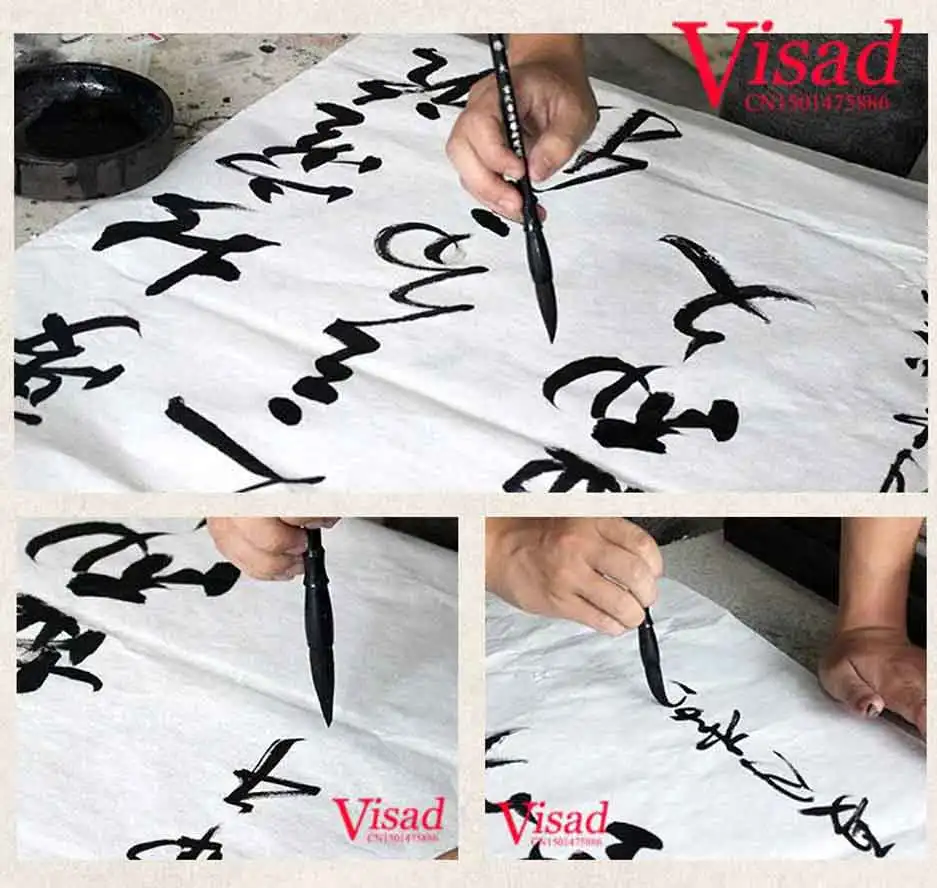 Pacote de Cabelo Estacionária da Fonte da Arte Pintura a Óleo do Artista Unidades Fuinha Caligrafia Chinesa Pintura Brush Pen Escova 3 - 6 Pincéis de pintura