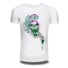 DY 126 3D Skull Printed Oversized M 3XL Mens s Cotton Max T shirts Camisetas White