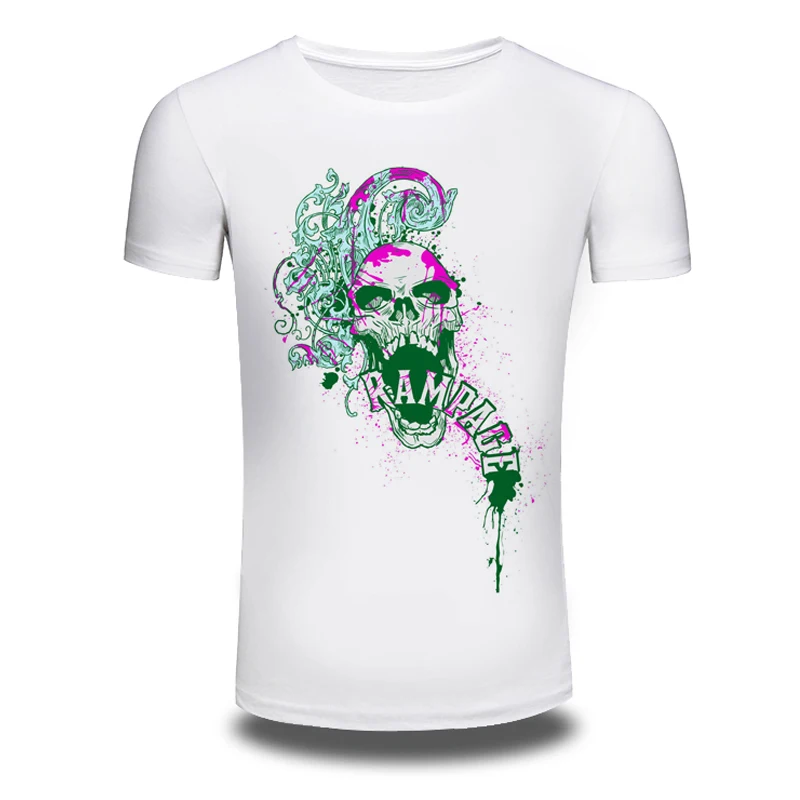 DY 126 3D Skull Printed Oversized M 3XL font b Mens s b font Cotton Max