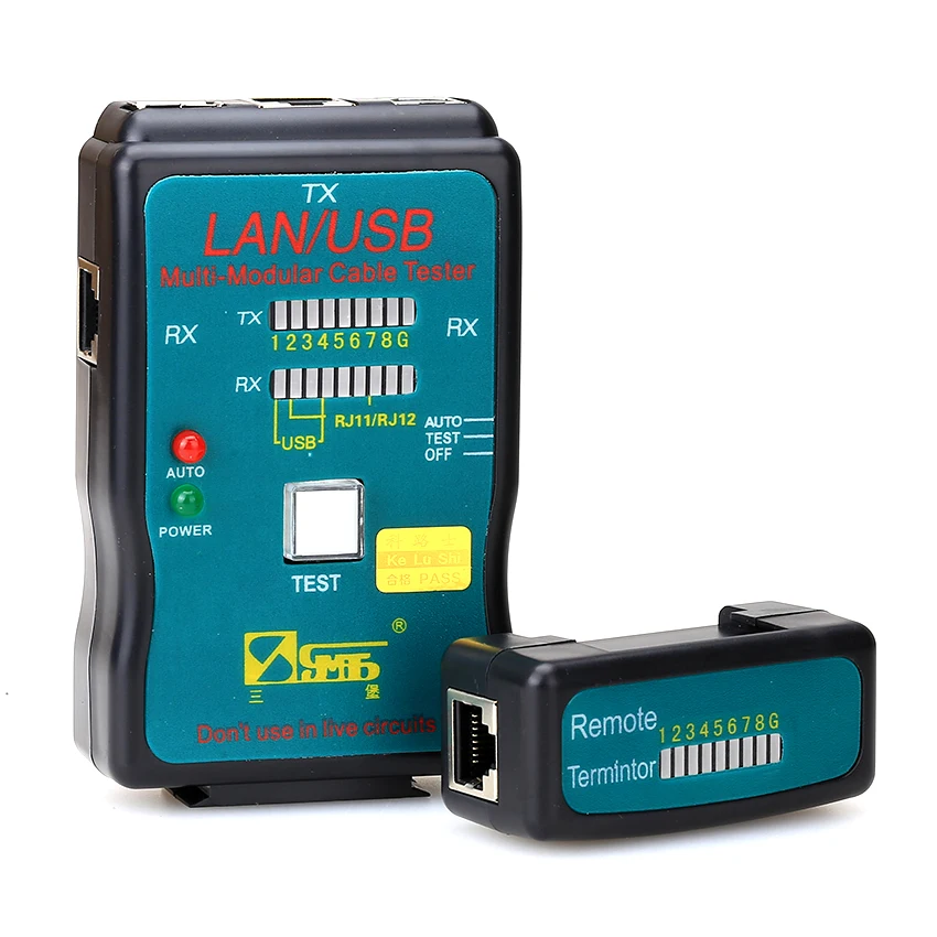 Tanie KELUSHI darmowa dostawa! CT 168 wielomodułowa sieć RJ45 Cat5 RJ11 Ethernet gorący kabel LAN USB Tester i USB Tester do kabli