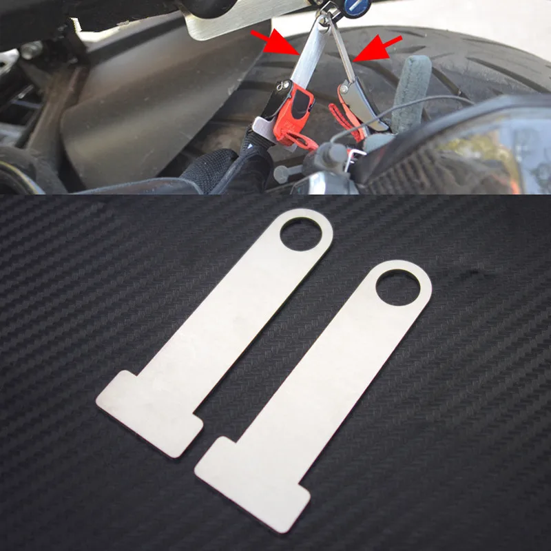 2x Universal Motorcycle Helmet Strap D-Ring Steel Lock Extensions Scooter Biker